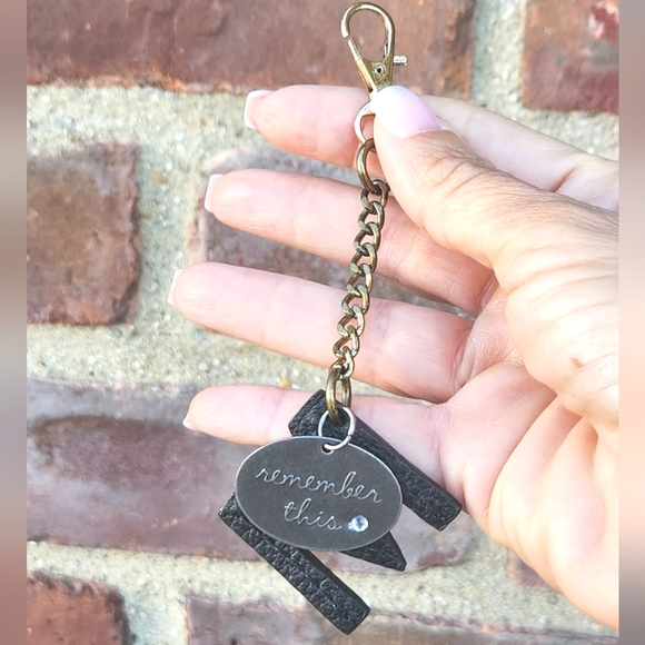 Anthropologie Initial M "Remember This" Purse Charm - Picture 6 of 7